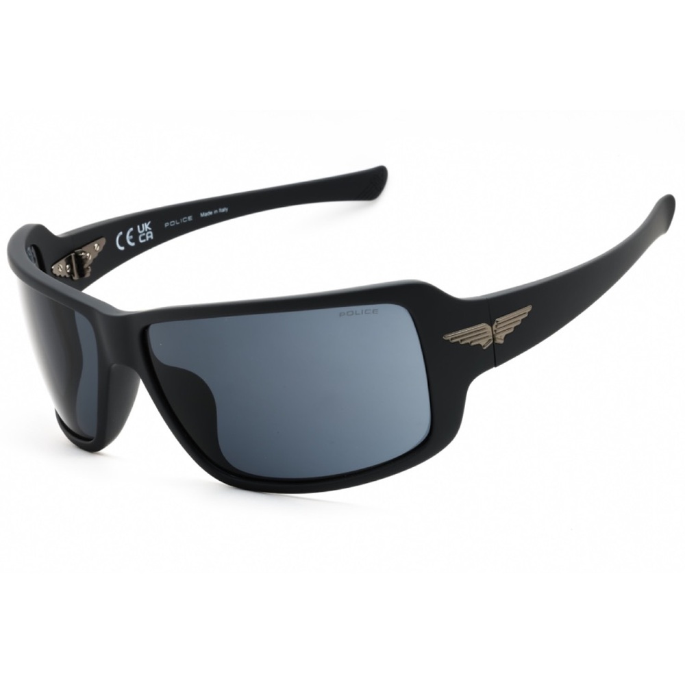 New! Police Matt Dark Grey Sunglasses, Police SPLN37M 0I41, Authentic